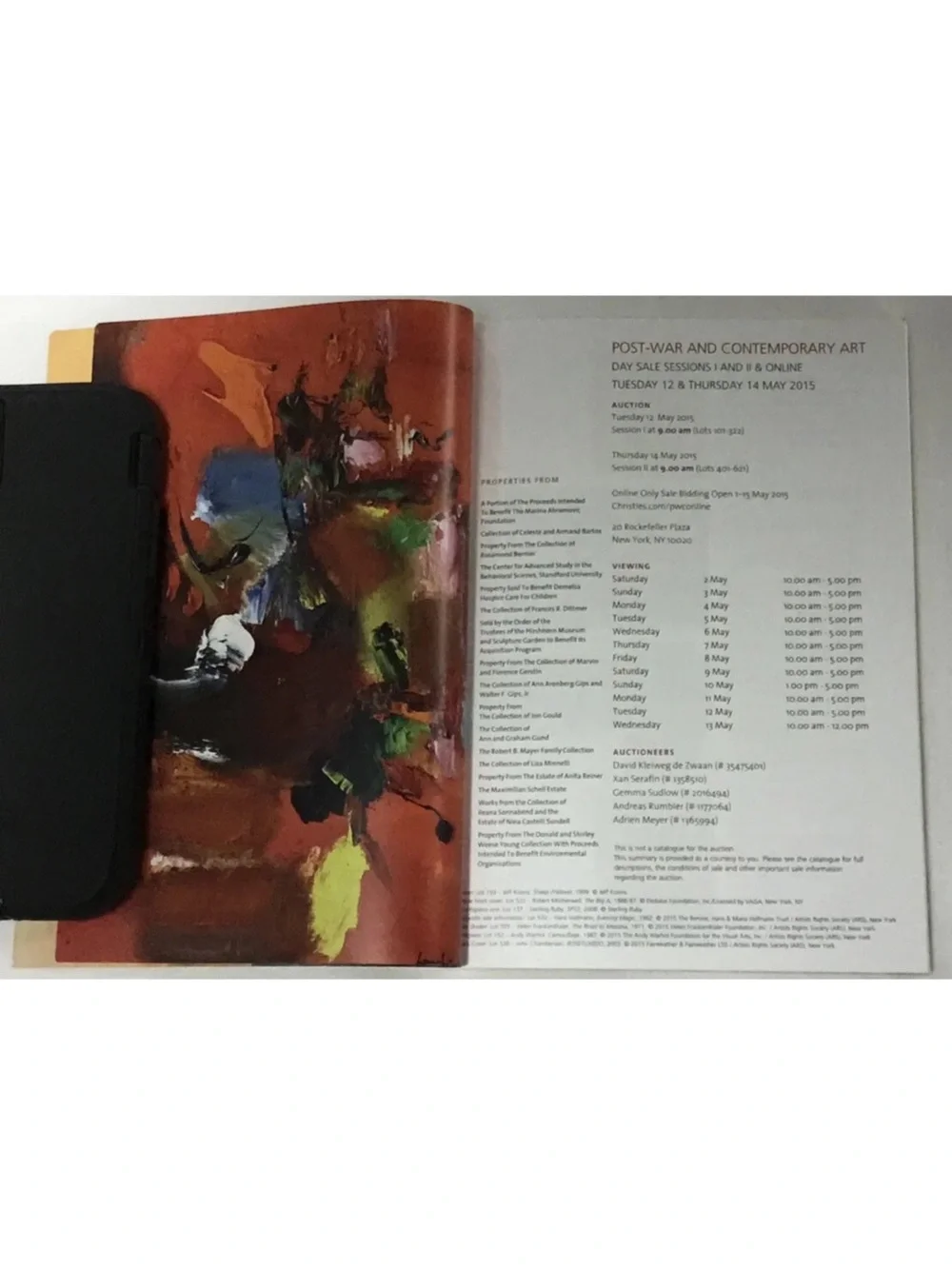 Christies Postwar and Contemporary Art Day Sale Small Catalog May 2015